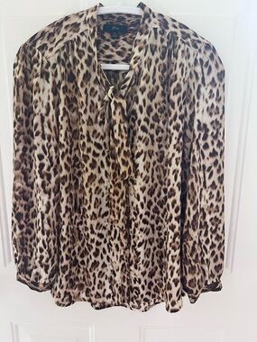 JCrew leopard print blouse